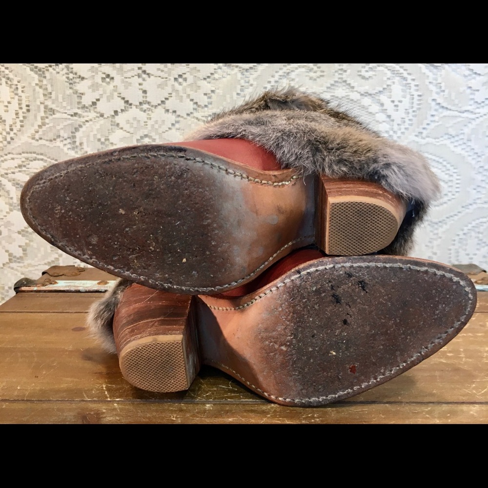 Miss Capezio Rose Ankle boots with fur size 6 1/2 - Picture 7 of 8